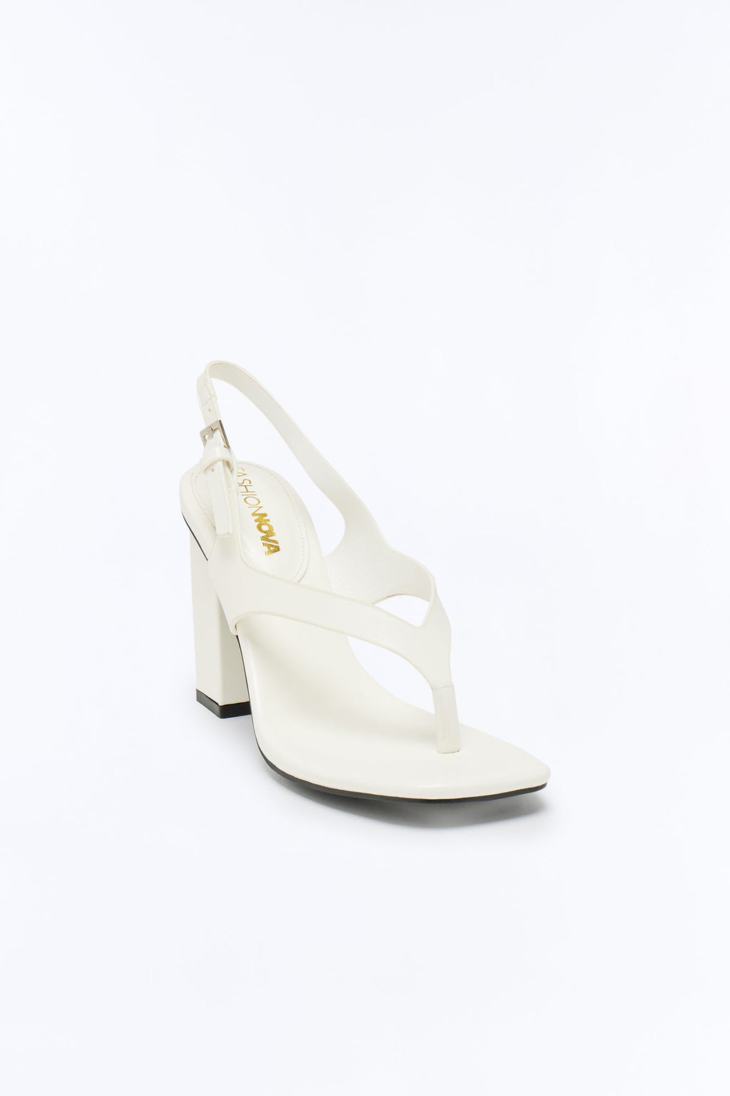 Klass Slingback Thong Heels - White