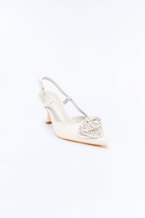Allegra Floral SlingbackPumps - White