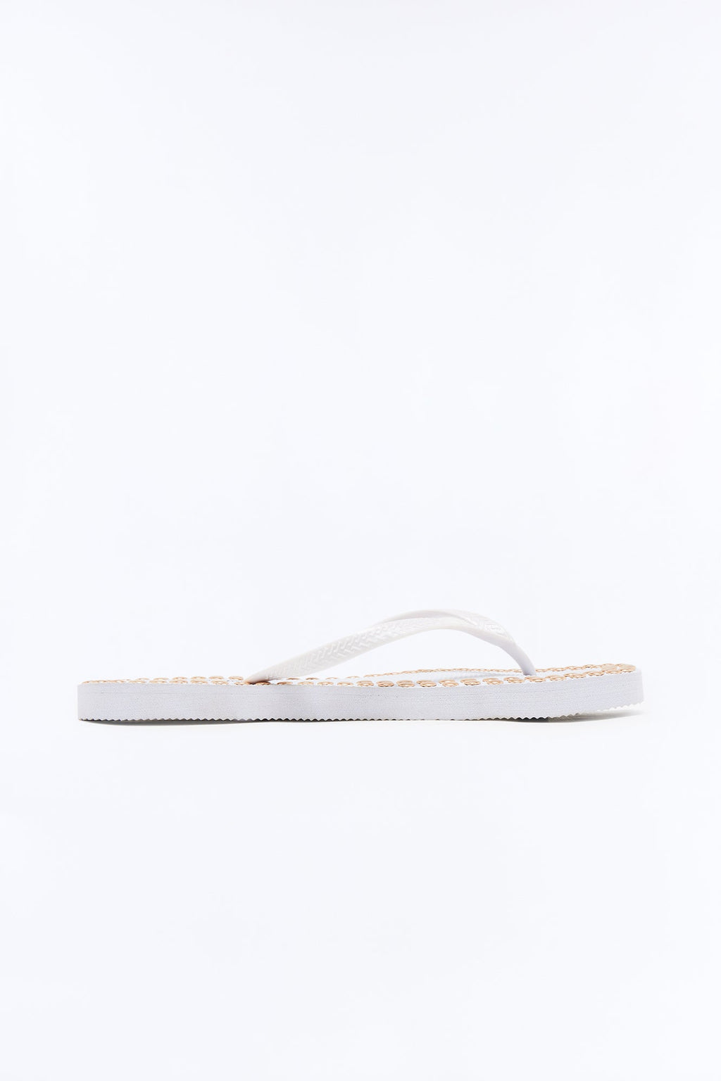 Pisces Studded Flip Flops - White