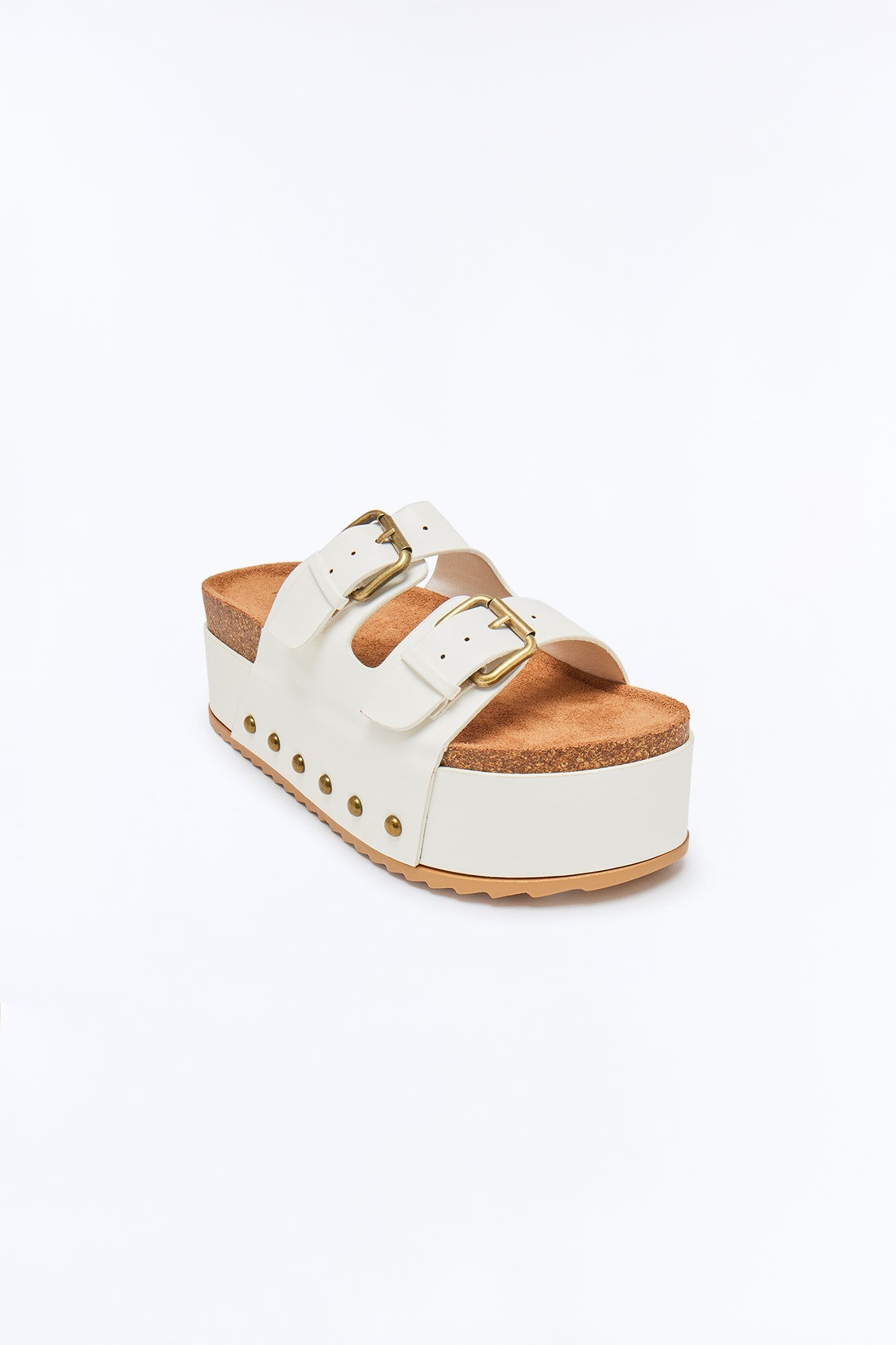 I Swear It's True Flatform Sandals - White