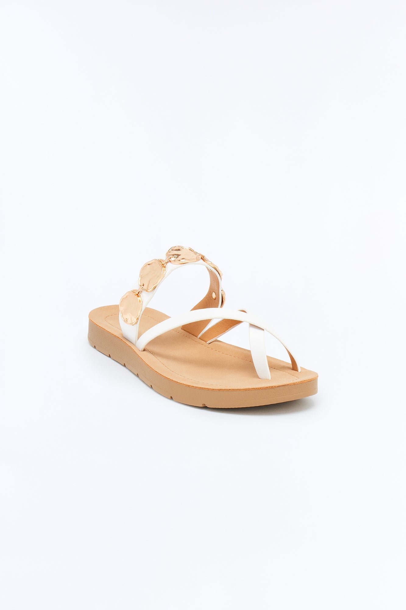 Karrie Hardware Sandals - White