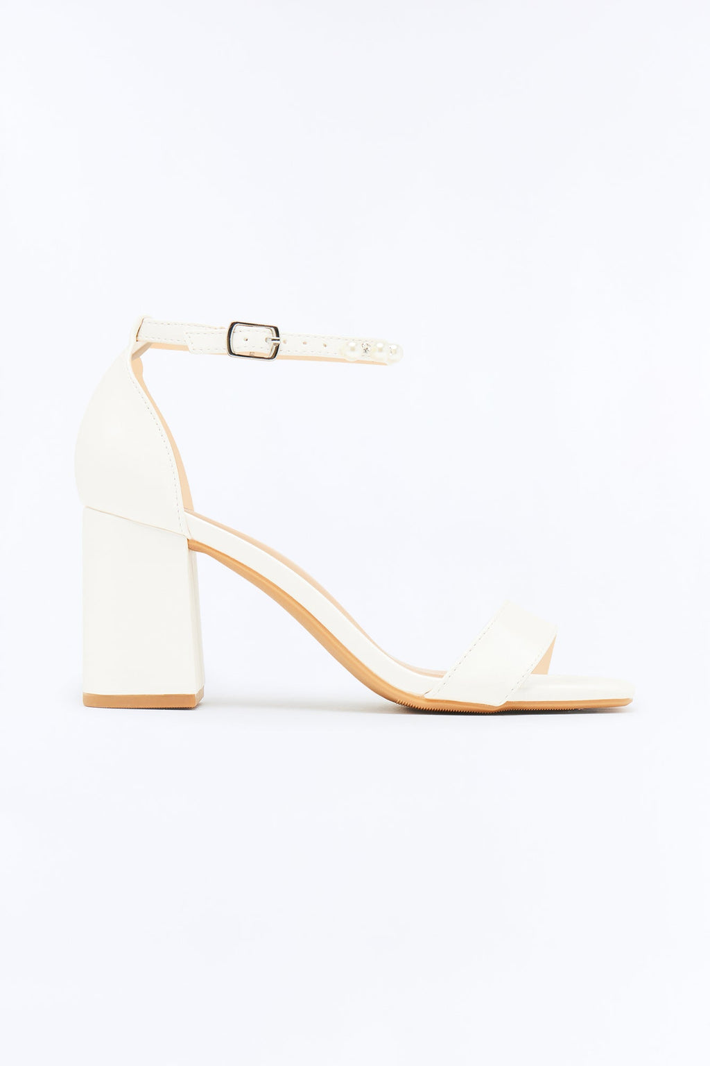 Sophia Peal Block Heels - White