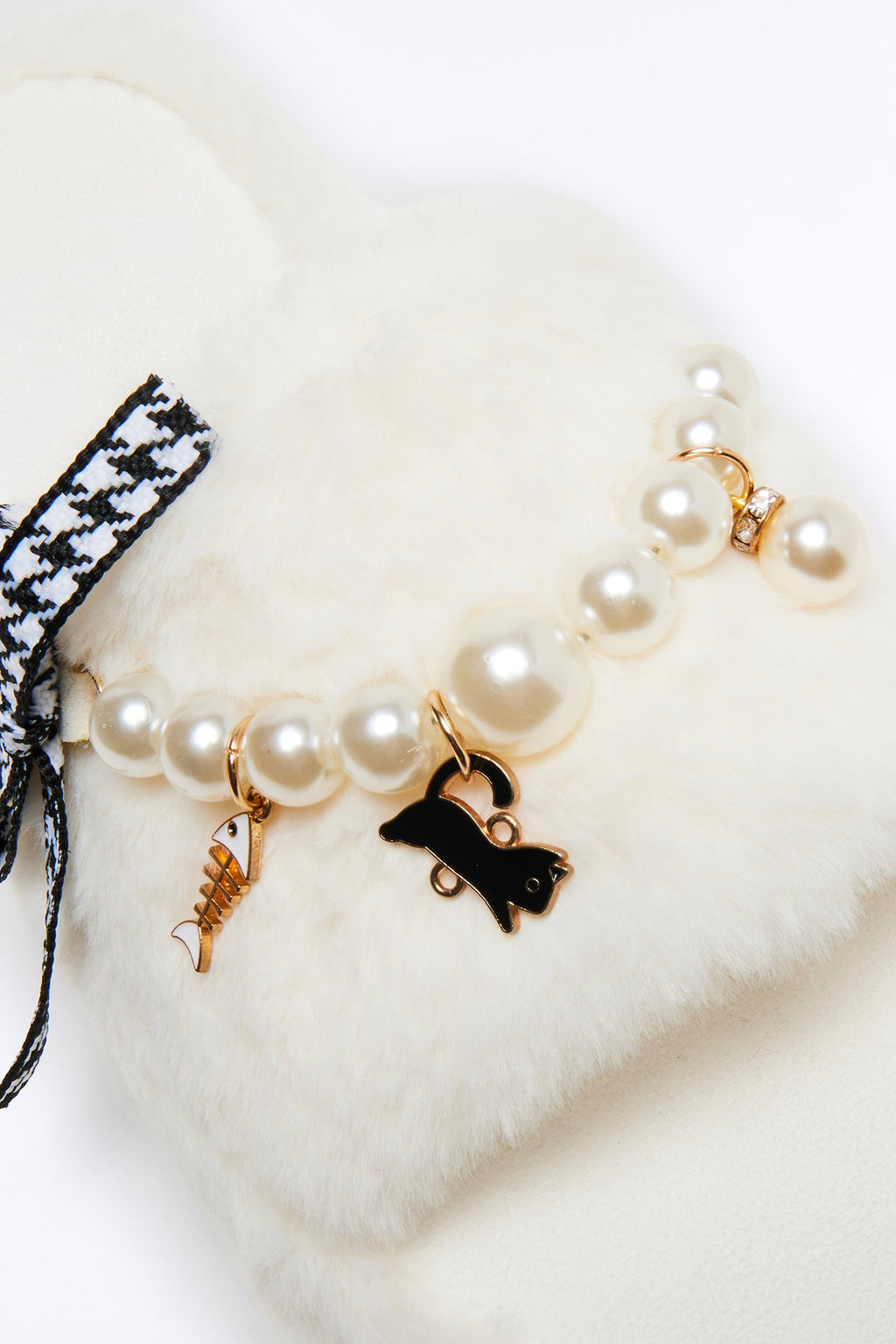 Missy Pearl Charm Slippers - White