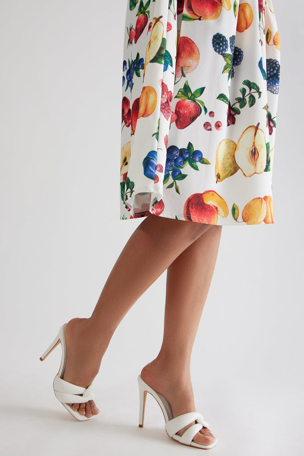 Romina Knot Heels - White