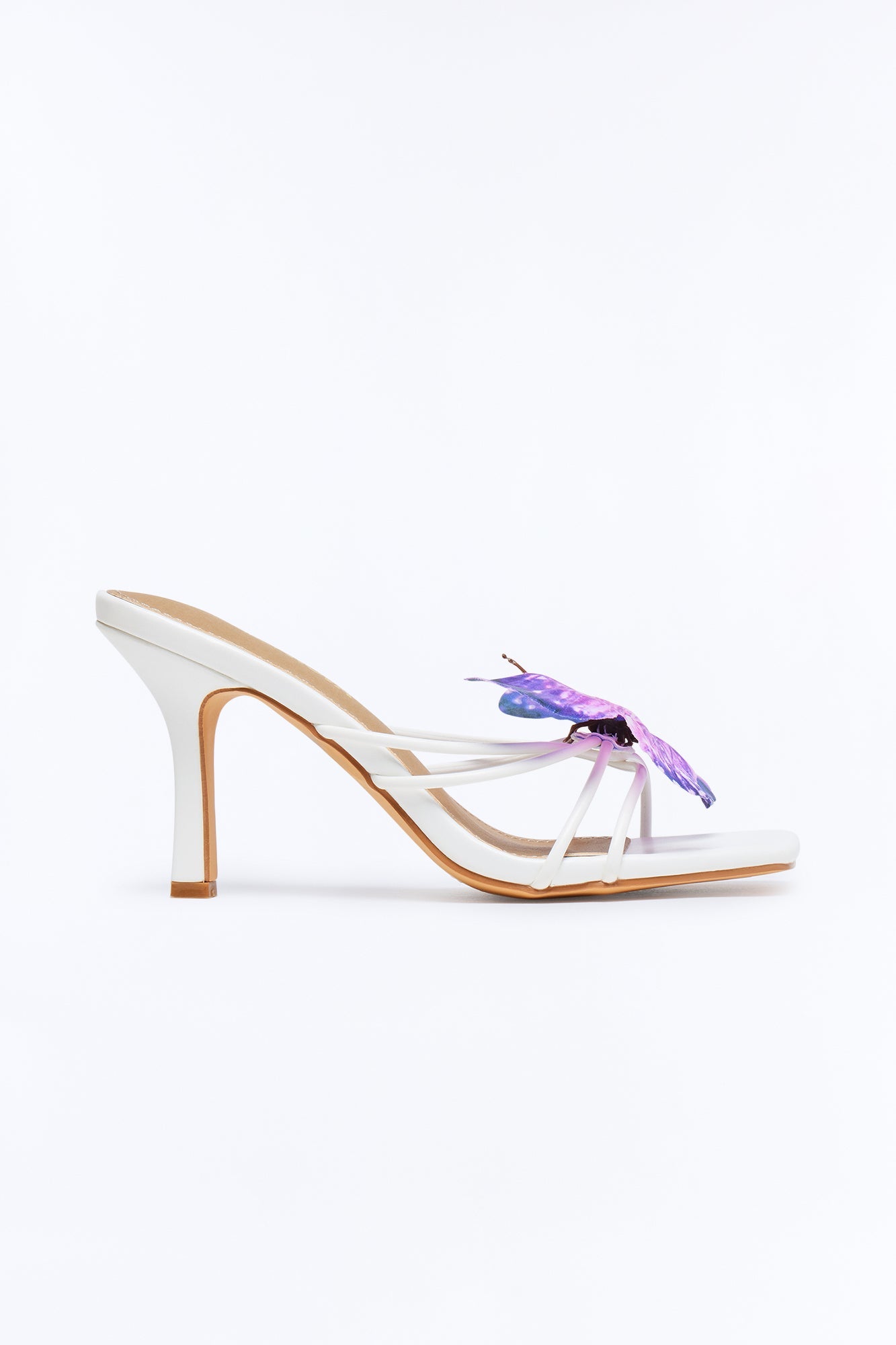 Mezmerize Butterfly Heels - White