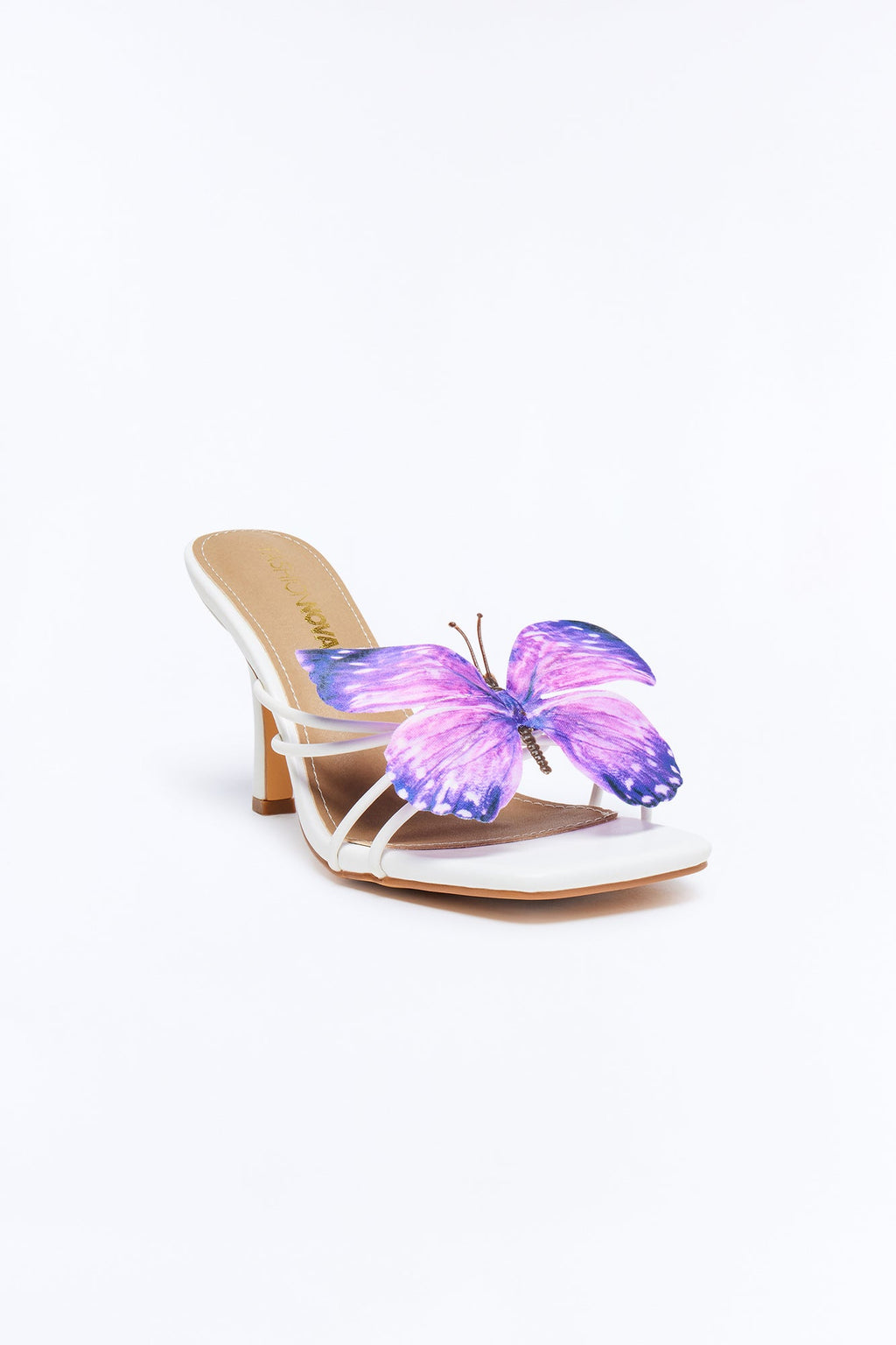 Mezmerize Butterfly Heels - White