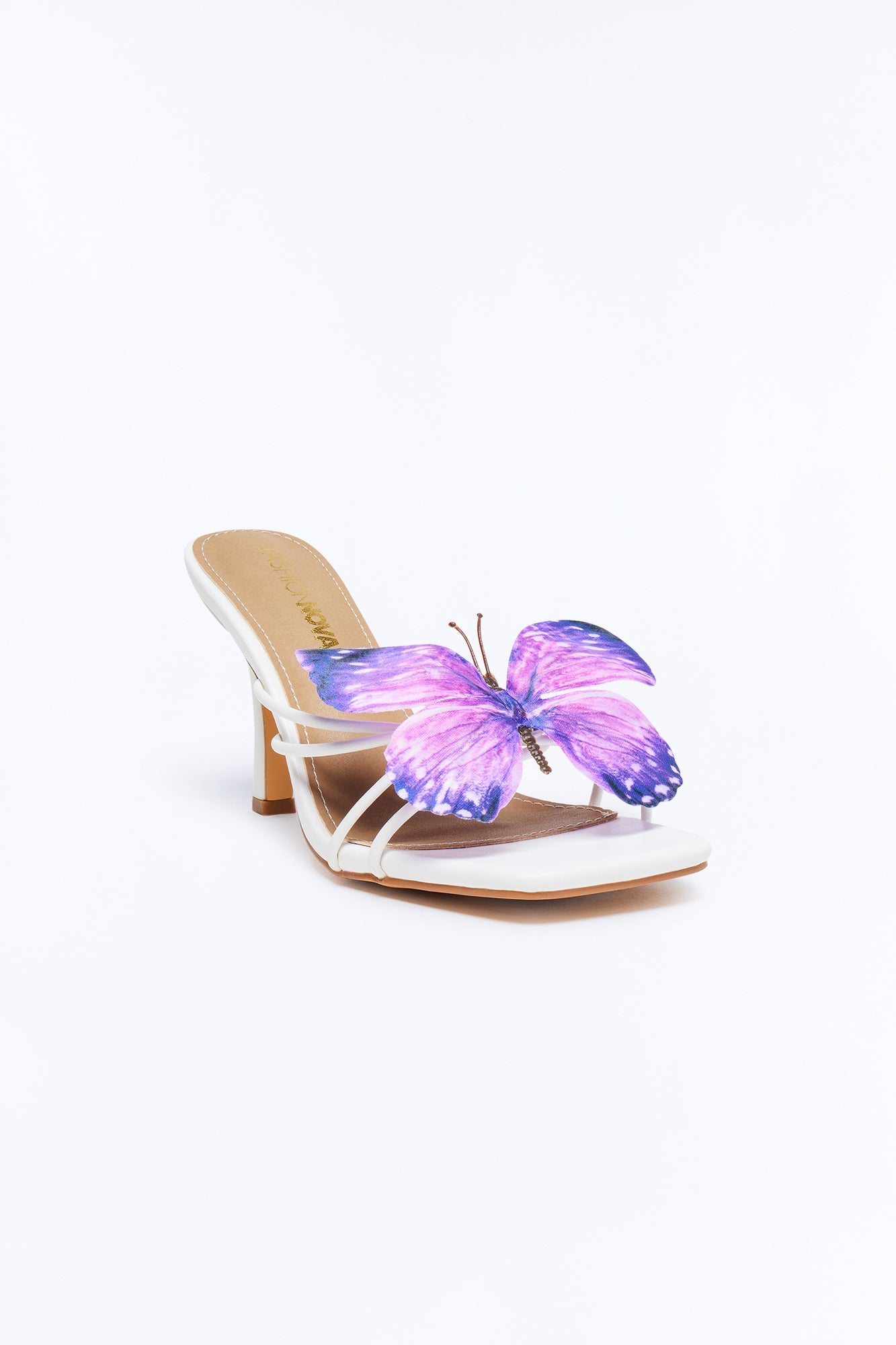 Mezmerize Butterfly Heels - White