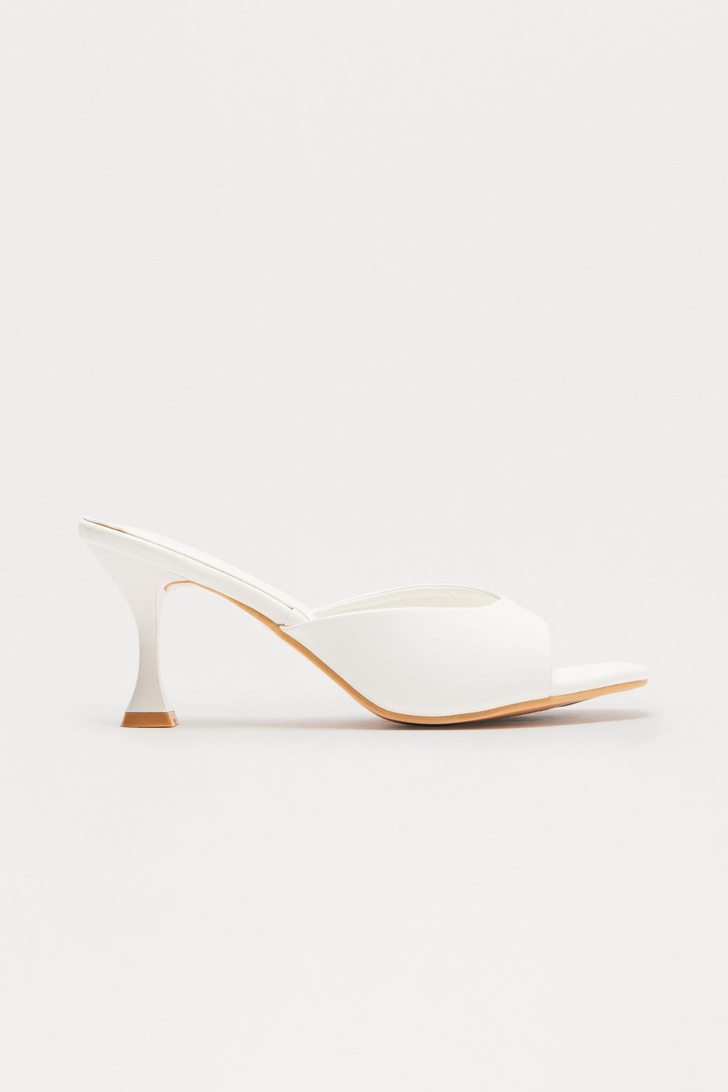 Kaden Faux Leather Mules - White