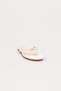 Florenza Pearl Flip Flops - White