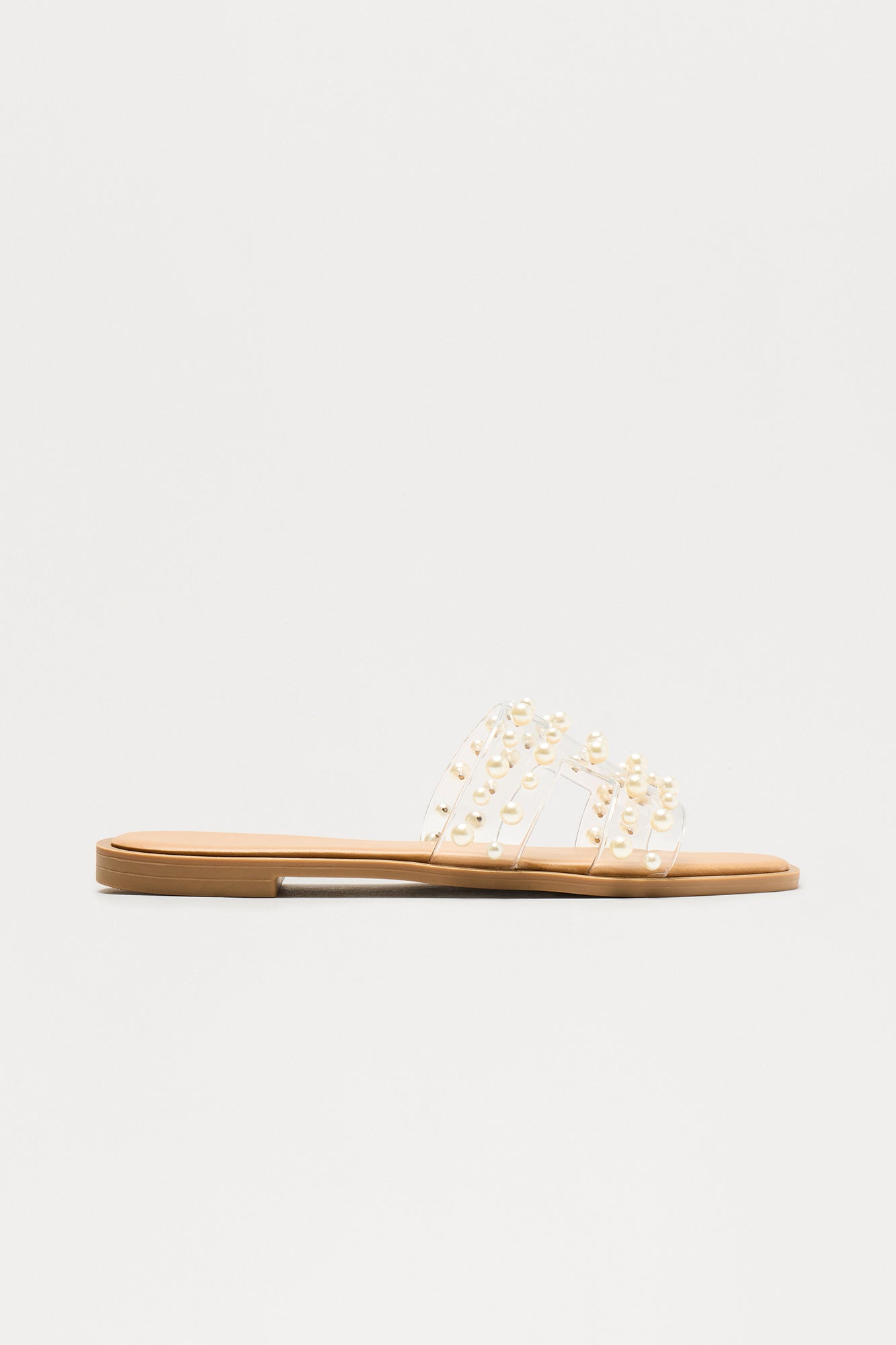 Wells Pearl Slip On Sandals - Clear