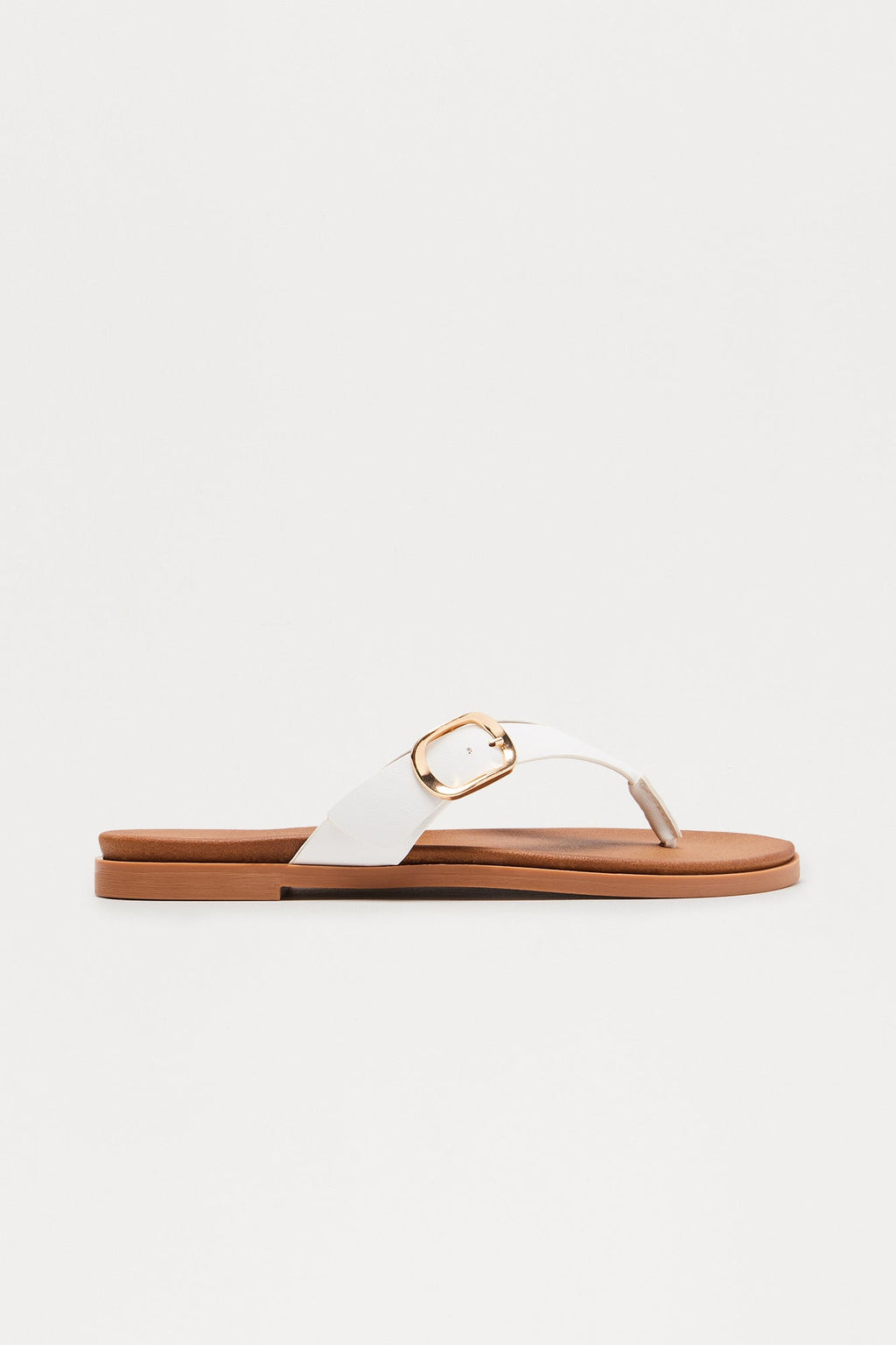Dott Buckle Flip Flops - White