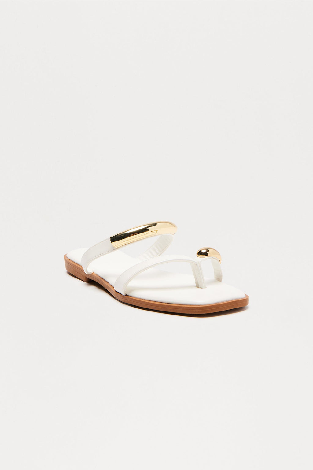 Shore Toe Ring Flip Flops - White