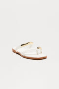 Shore Toe Ring Flip Flops - White