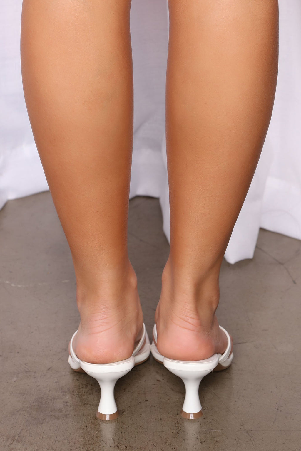 Pool Club Thong Heels - White