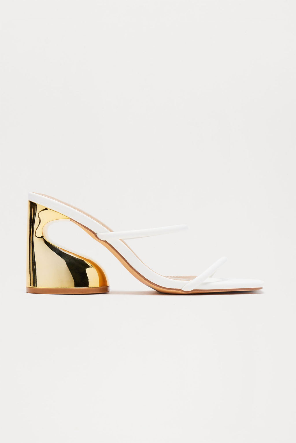 Try Your Luck Novelty Mules - White