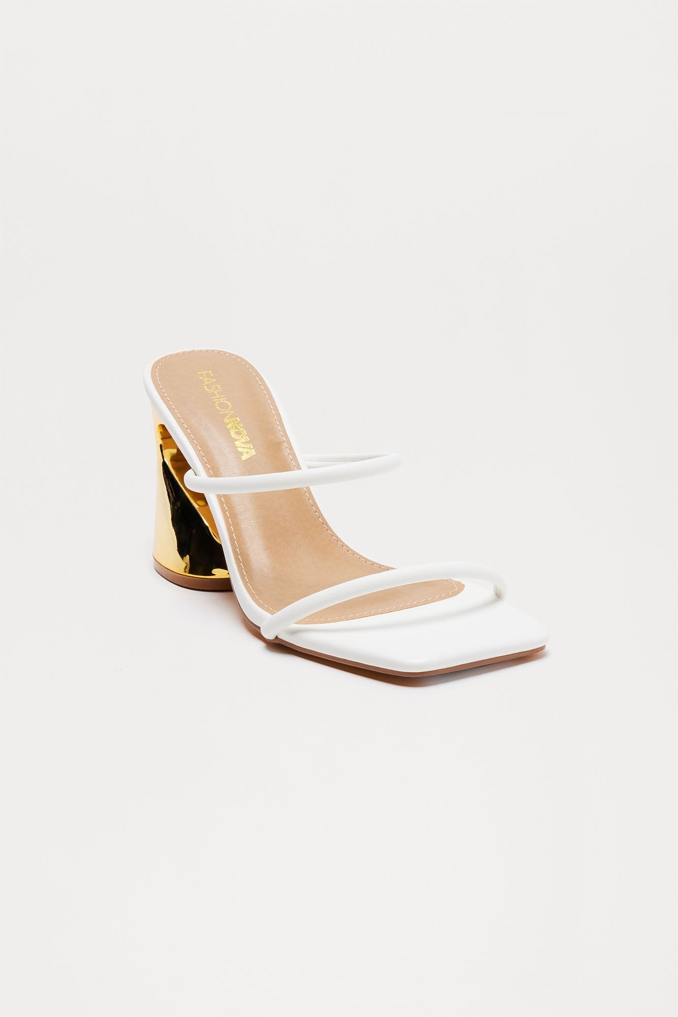 Try Your Luck Novelty Mules - White