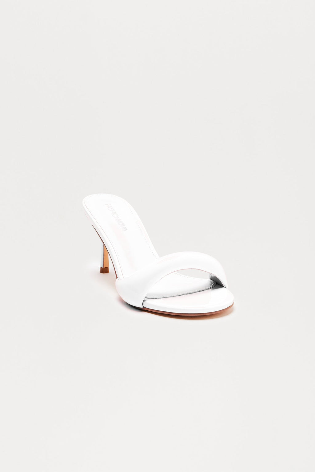 Calix Patent Mules - White