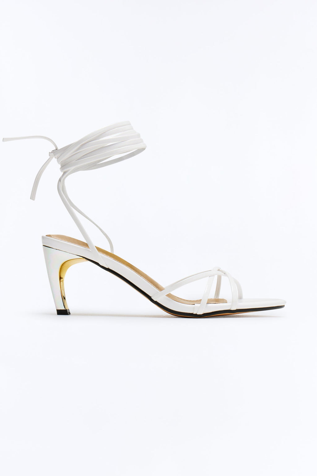 Capricorn Wrap Up Heels - White