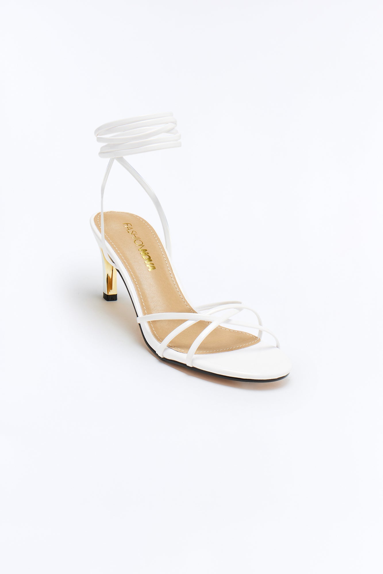 Capricorn Wrap Up Heels - White