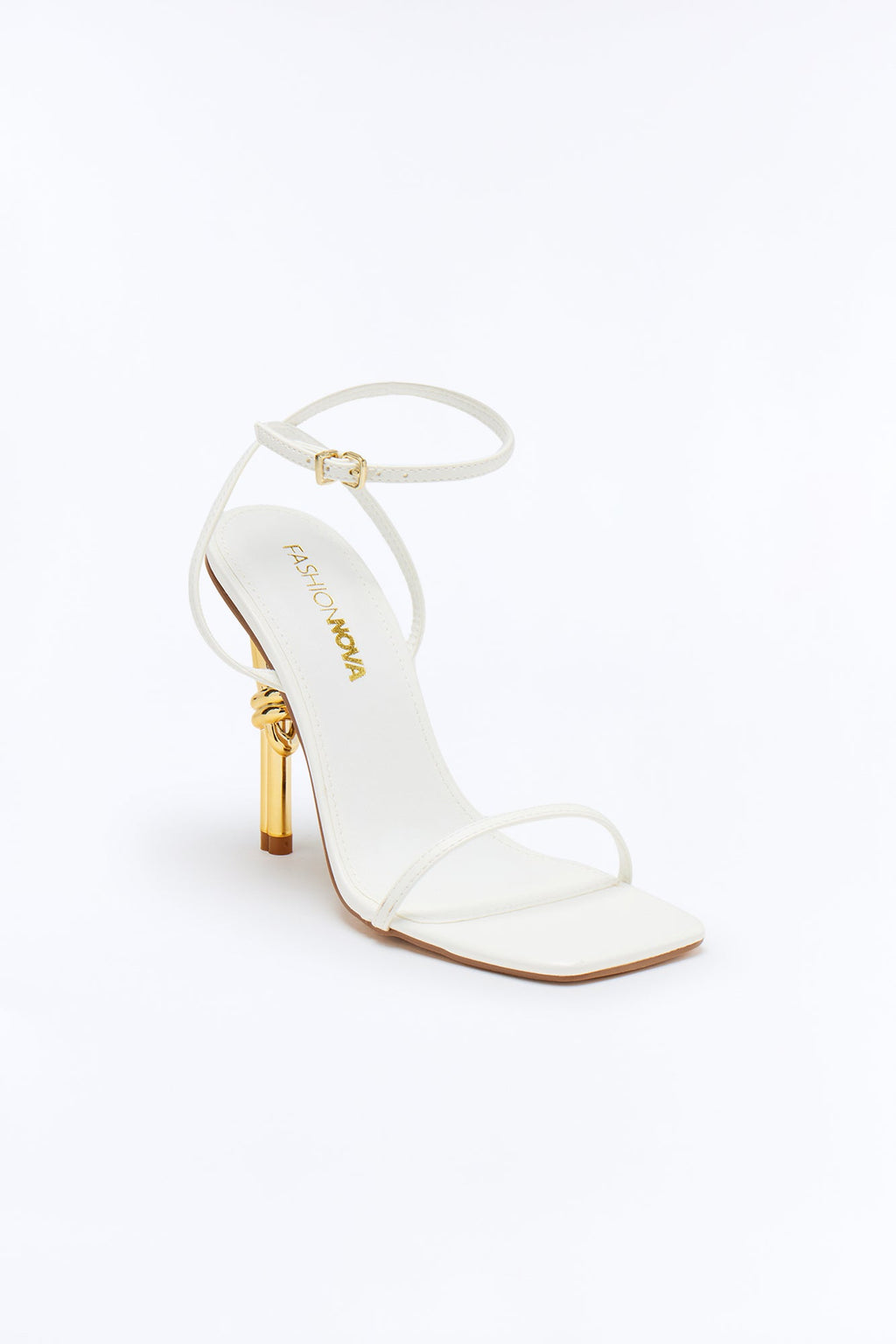 Ready Or Knot Heeled Sandals - White