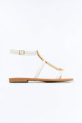 Felicity Hardware Sandals - White